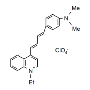 4-(4-(4-(二甲基亞氨基)苯基)-1,3-丁二烯基)-1-乙基喹啉高氯酸鹽