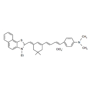 2-[p-dimethylaminophenyl)-2,4-neopentylene-1,3,5,7-octatetraenyl]-3-ethyl-(6,7-benzo)-benzothiazolium perchlorate,2-[p-dimethylaminophenyl)-2,4-neopentylene-1,3,5,7-octatetraenyl]-3-ethyl-(6,7-benzo)-benzothiazolium perchlorate