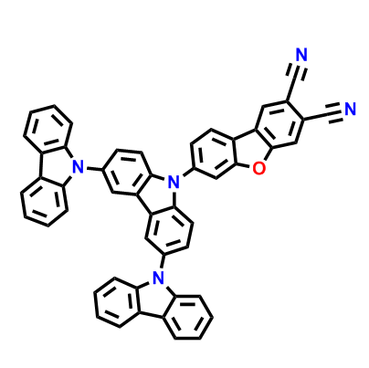 7-(9'H-[9,3':6',9''-tercarbazol]-9'-yl)dibenzo[b,d]furan-2,3-dicarbonitrile,7-(9'H-[9,3':6',9''-tercarbazol]-9'-yl)dibenzo[b,d]furan-2,3-dicarbonitrile