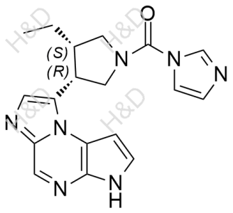 烏帕替尼雜質(zhì)9,((3S,4R)-3-ethyl-4-(3H-imidazo[1,2-a]pyrrolo[2,3-e]pyrazin-8-yl)pyrrolidin-1-yl)(1H-imidazol-1-yl)methanone