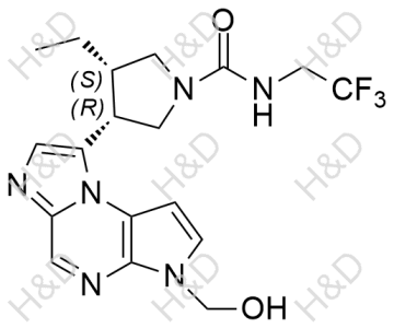 烏帕替尼雜質(zhì)10,(3S,4R)-3-ethyl-4-(3-(hydroxymethyl)-3H-imidazo[1,2-a]pyrrolo[2,3-e]pyrazin-8-yl)-N-(2,2,2-trifluoroethyl)pyrrolidine-1-carboxamide