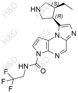 烏帕替尼雜質(zhì)22,8-((3R,4S)-4-ethylpyrrolidin-3-yl)-N-(2,2,2-trifluoroethyl)-3H-imidazo[1,2-a]pyrrolo[2,3-e]pyrazine-3-carboxamide