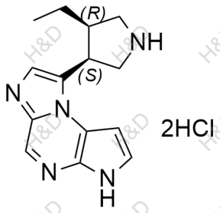 烏帕替尼雜質(zhì)25(雙鹽酸鹽),8-((3S,4R)-4-ethylpyrrolidin-3-yl)-3H-imidazo[1,2-a]pyrrolo[2,3-e]pyrazine dihydrochloride