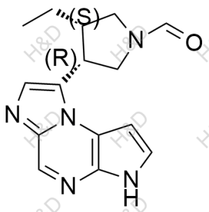 烏帕替尼雜質(zhì)32,(3S,4R)-3-ethyl-4-(3H-imidazo[1,2-a]pyrrolo[2,3-e]pyrazin-8-yl)pyrrolidine-1-carbaldehyde