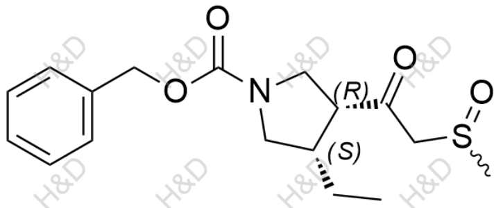 烏帕替尼雜質(zhì)44,(3S,4R)-benzyl 3-ethyl-4-(2-(methylsulfinyl)acetyl)pyrrolidine-1-carboxylate