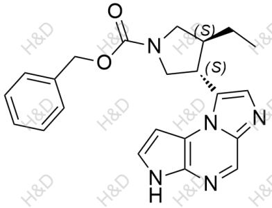 烏帕替尼雜質(zhì)52,(3S,4S)-benzyl 3-ethyl-4-(3H-imidazo[1,2-a]pyrrolo[2,3-e]pyrazin-8-yl)pyrrolidine-1-carboxylate