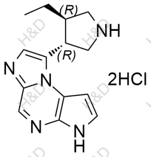 烏帕替尼雜質(zhì)56(雙鹽酸鹽),8-((3R,4R)-4-ethylpyrrolidin-3-yl)-3H-imidazo[1,2-a]pyrrolo[2,3-e]pyrazine dihydrochloride