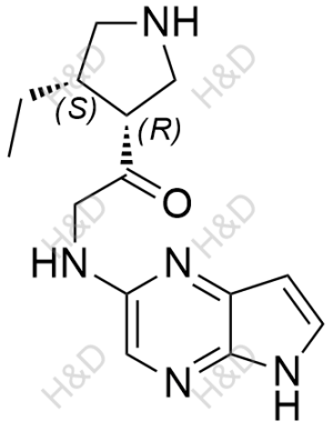 烏帕替尼雜質(zhì)57,2-((5H-pyrrolo[2,3-b]pyrazin-2-yl)amino)-1-((3R,4S)-4-ethylpyrrolidin-3-yl)ethanone