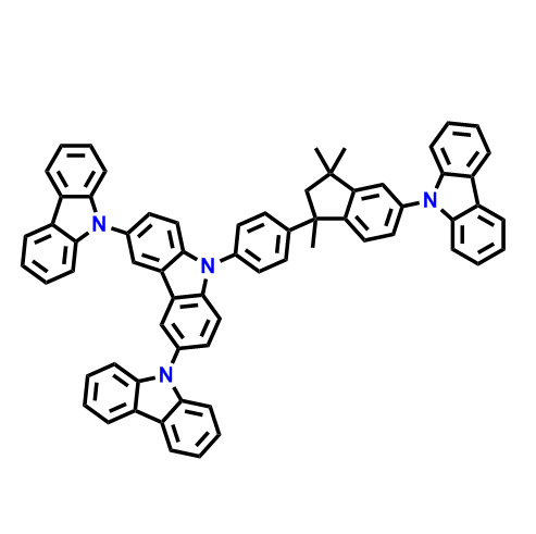 9'-(4-(5-(9H-carbazol-9-yl)-1,3,3-trimethyl-2,3-dihydro-1H-inden-1-yl)phenyl)-9'H-9,3':6',9''-tercarbazole,9'-(4-(5-(9H-carbazol-9-yl)-1,3,3-trimethyl-2,3-dihydro-1H-inden-1-yl)phenyl)-9'H-9,3':6',9''-tercarbazole