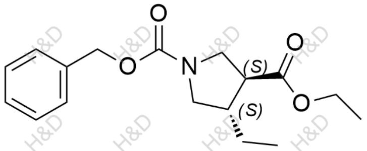 烏帕替尼雜質(zhì)74,(3S,4S)-1-benzyl 3-ethyl 4-ethylpyrrolidine-1,3-dicarboxylate