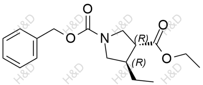 烏帕替尼雜質(zhì)76,(3R,4R)-1-benzyl 3-ethyl 4-ethylpyrrolidine-1,3-dicarboxylate