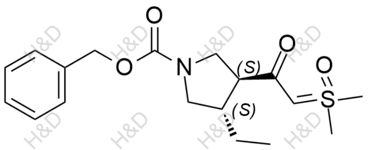 烏帕替尼雜質(zhì)77,benzyl (3S,4S)-3-(2-(dimethyl(oxo)-l6-sulfanylidene)acetyl)-4- ethylpyrrolidine-1-carboxylate