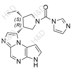 烏帕替尼雜質(zhì)9,((3S,4R)-3-ethyl-4-(3H-imidazo[1,2-a]pyrrolo[2,3-e]pyrazin-8-yl)pyrrolidin-1-yl)(1H-imidazol-1-yl)methanone