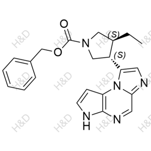 烏帕替尼雜質(zhì)52,(3S,4S)-benzyl 3-ethyl-4-(3H-imidazo[1,2-a]pyrrolo[2,3-e]pyrazin-8-yl)pyrrolidine-1-carboxylate