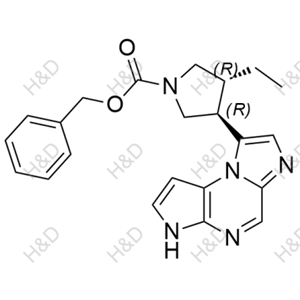 烏帕替尼雜質(zhì)53,(3R,4R)-benzyl 3-ethyl-4-(3H-imidazo[1,2-a]pyrrolo[2,3-e]pyrazin-8-yl)pyrrolidine-1-carboxylate