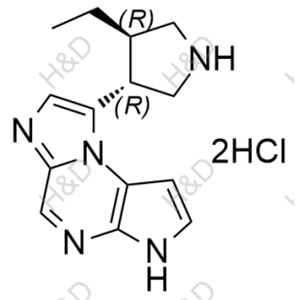 烏帕替尼雜質(zhì)56(雙鹽酸鹽),8-((3R,4R)-4-ethylpyrrolidin-3-yl)-3H-imidazo[1,2-a]pyrrolo[2,3-e]pyrazine dihydrochloride