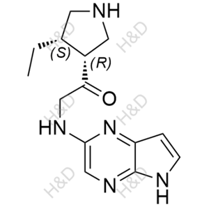 烏帕替尼雜質(zhì)57,2-((5H-pyrrolo[2,3-b]pyrazin-2-yl)amino)-1-((3R,4S)-4-ethylpyrrolidin-3-yl)ethanone