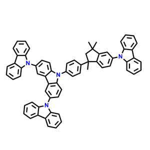 2241789-42-2；9'-(4-(5-(9H-carbazol-9-yl)-1,3,3-trimethyl-2,3-dihydro-1H-inden-1-yl)phenyl)-9'H-9,3':6',9''-tercarbazole