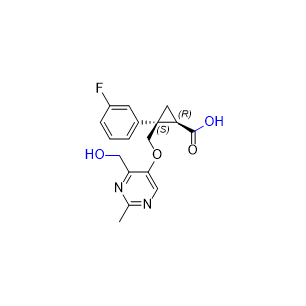 萊博雷生雜質(zhì)03,(1R,2S)-2-(3-fluorophenyl)-2-(((4-(hydroxymethyl)-2-methylpyrimidin-5-yl)oxy)methyl)cyclopropane-1-carboxylic acid