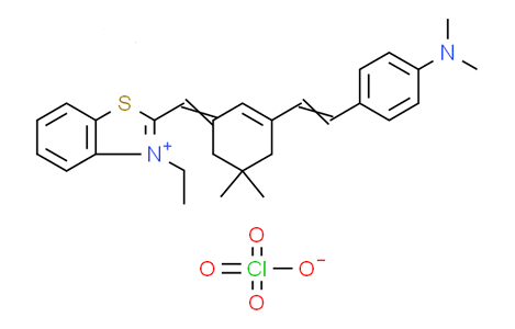 - (2-(6-(p-dimethylaminophenyl)-2,4-neopentylene-1,3,5-hexatrienyl)-3-ethylbenzothiazolium perchlorate),- (2-(6-(p-dimethylaminophenyl)-2,4-neopentylene-1,3,5-hexatrienyl)-3-ethylbenzothiazolium perchlorate)