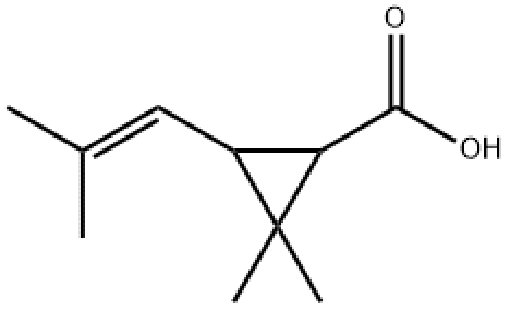 菊甲酸,2,2-DIMETHYL-3-(2-METHYLPROP-1-ENYL)CYCLOPROPANECARBOXYLIC ACID