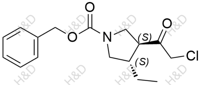 烏帕替尼雜質(zhì)80,(3S,4S)-benzyl 3-(2-chloroacetyl)-4-ethylpyrrolidine-1-carboxylate