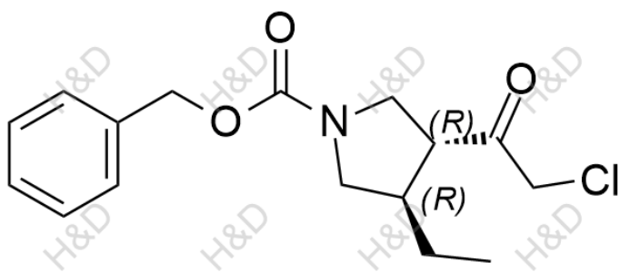 烏帕替尼雜質(zhì)82,(3R,4R)-benzyl 3-(2-chloroacetyl)-4-ethylpyrrolidine-1-carboxylate