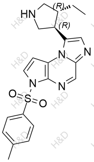 烏帕替尼雜質(zhì)85,8-((3R,4R)-4-ethylpyrrolidin-3-yl)-3-tosyl-3H-imidazo[1,2-a]pyrrolo[2,3-e]pyrazine
