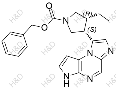 烏帕替尼雜質88,(3R,4S)-benzyl 3-ethyl-4-(3H-imidazo[1,2-a]pyrrolo[2,3-e]pyrazin-8-yl)pyrrolidine-1-carboxylate