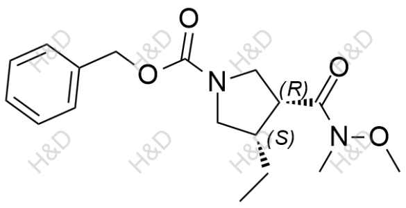 烏帕替尼雜質(zhì)98,(3S,4R)-benzyl 3-ethyl-4-(methoxy(methyl)carbamoyl)pyrrolidine-1-carboxylate