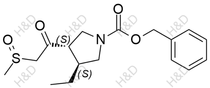 烏帕替尼雜質(zhì)104,(3S,4S)-benzyl 3-ethyl-4-(2-(methylsulfinyl)acetyl)pyrrolidine-1-carboxylate