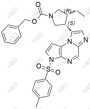 烏帕替尼雜質(zhì)105,(3R,4S)-benzyl 3-ethyl-4-(3-tosyl-3H-imidazo[1,2-a]pyrrolo[2,3-e]pyrazin-8-yl)pyrrolidine-1-carboxylate