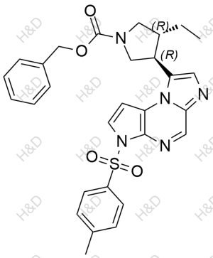 烏帕替尼雜質(zhì)106,(3R,4R)-benzyl 3-ethyl-4-(3-tosyl-3H-imidazo[1,2-a]pyrrolo[2,3-e]pyrazin-8-yl)pyrrolidine-1-carboxylate