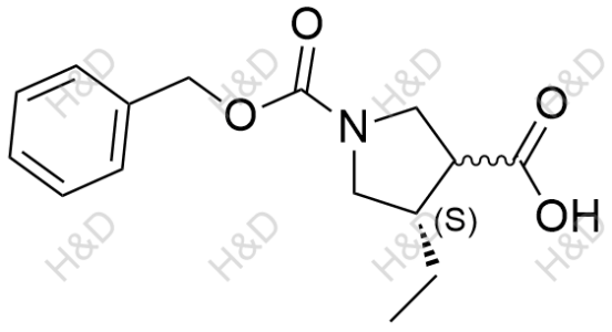 烏帕替尼雜質(zhì)114,(4S)-1-((benzyloxy)carbonyl)-4-ethylpyrrolidine-3-carboxylic acid