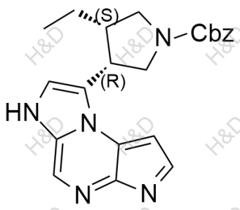 烏帕替尼雜質(zhì)118,(3S,4R)-benzyl 3-ethyl-4-(6H-imidazo[1,2-a]pyrrolo[2,3-e]pyrazin-8-yl)pyrrolidine-1-carboxylate