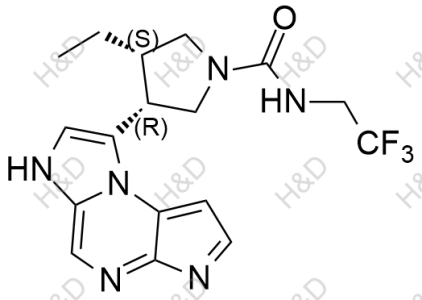 烏帕替尼雜質(zhì)123,(3S,4R)-3-ethyl-4-(6H-imidazo[1,2-a]pyrrolo[2,3-e]pyrazin-8-yl)-N-(2,2,2-trifluoroethyl)pyrrolidine-1-carboxamide