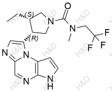 烏帕替尼雜質(zhì)138,(3S,4R)-3-ethyl-4-(3H-imidazo[1,2-a]pyrrolo[2,3-e]pyrazin-8-yl)-N-methyl-N-(2,2,2-trifluoroethyl)pyrrolidine-1-carboxamide