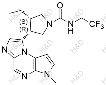 烏帕替尼雜質(zhì)139,(3S,4R)-3-ethyl-4-(3-methyl-3H-imidazo[1,2-a]pyrrolo[2,3-e]pyrazin-8-yl)-N-(2,2,2-trifluoroethyl)pyrrolidine-1-carboxamide