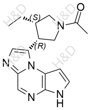 烏帕替尼雜質(zhì)144,1-((3S,4R)-3-ethyl-4-(3H-imidazo[1,2-a]pyrrolo[2,3-e]pyrazin-8-yl)pyrrolidin-1-yl)ethanone