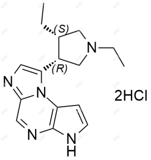 烏帕替尼雜質(zhì)145(雙鹽酸鹽）,8-((3R,4S)-1,4-diethylpyrrolidin-3-yl)-3H-imidazo[1,2-a]pyrrolo[2,3-e]pyrazine dihydrochloride