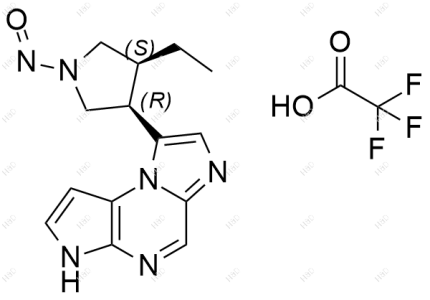 烏帕替尼雜質(zhì)146（三氟乙酸鹽）,8-((3R,4S)-4-ethyl-1-nitrosopyrrolidin-3-yl)-3H-imidazo[1,2-a]pyrrolo[2,3-e]pyrazine 2,2,2-trifluoroacetate