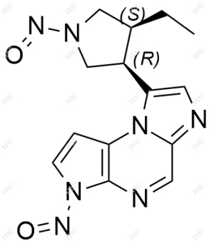 烏帕替尼雙亞硝基雜質(zhì),8-((3R,4S)-4-ethyl-1-nitrosopyrrolidin-3-yl)-3-nitroso-3H-imidazo[1,2-a]pyrrolo[2,3-e]pyrazine