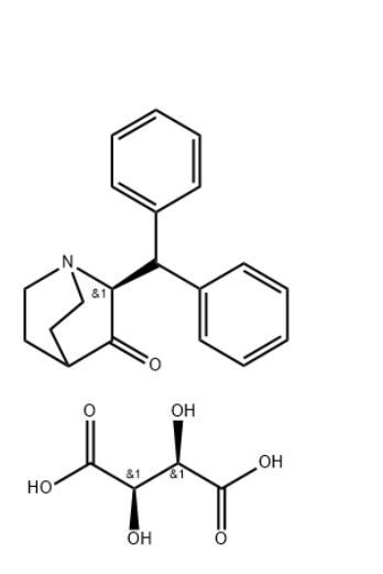 (S)-2-苯甲酰奎寧-3-酮(2R,3R)-2,3-二羥基琥珀酸鹽,1-Azabicyclo[2.2.2]octan-3-one, 2-(diphenylmethyl)-, (2S)-, (2R,3R)-2,3-dihydroxybutanedioate (1:1) (9CI)