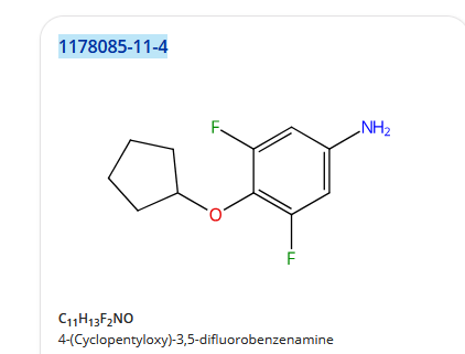 4-(Cyclopentyloxy)-3,5-difluorobenzenamine,4-(Cyclopentyloxy)-3,5-difluorobenzenamine