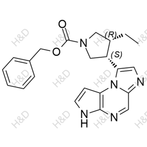 烏帕替尼雜質88,(3R,4S)-benzyl 3-ethyl-4-(3H-imidazo[1,2-a]pyrrolo[2,3-e]pyrazin-8-yl)pyrrolidine-1-carboxylate
