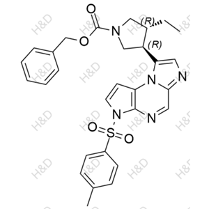 烏帕替尼雜質(zhì)106,(3R,4R)-benzyl 3-ethyl-4-(3-tosyl-3H-imidazo[1,2-a]pyrrolo[2,3-e]pyrazin-8-yl)pyrrolidine-1-carboxylate