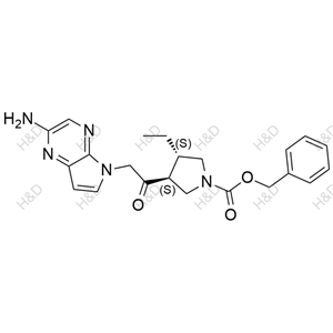 乌帕替尼杂质129,(3S,4S)-benzyl 3-(2-(2-amino-5H-pyrrolo[2,3-b]pyrazin-5-yl)acetyl)-4-ethylpyrrolidine-1-carboxylate