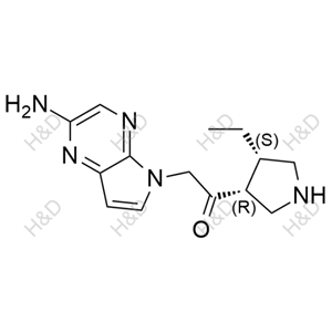 烏帕替尼雜質(zhì)130,2-(2-amino-5H-pyrrolo[2,3-b]pyrazin-5-yl)-1-((3R,4S)-4-ethylpyrrolidin-3-yl)ethanone