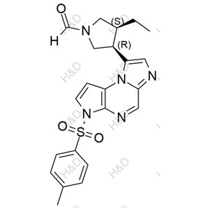 烏帕替尼雜質(zhì)135,(3S,4R)-3-ethyl-4-(3-tosyl-3H-imidazo[1,2-a]pyrrolo[2,3-e]pyrazin-8-yl)pyrrolidine-1-carbaldehyde