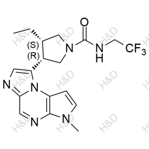 烏帕替尼雜質(zhì)139,(3S,4R)-3-ethyl-4-(3-methyl-3H-imidazo[1,2-a]pyrrolo[2,3-e]pyrazin-8-yl)-N-(2,2,2-trifluoroethyl)pyrrolidine-1-carboxamide